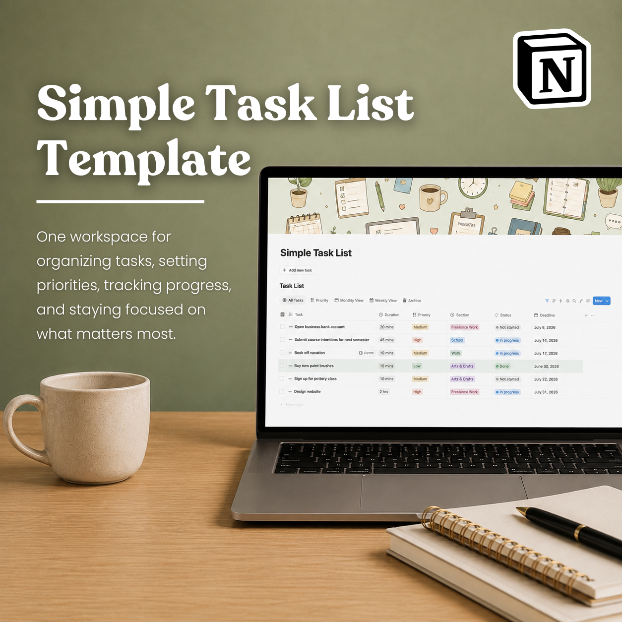 Simple Task List Template